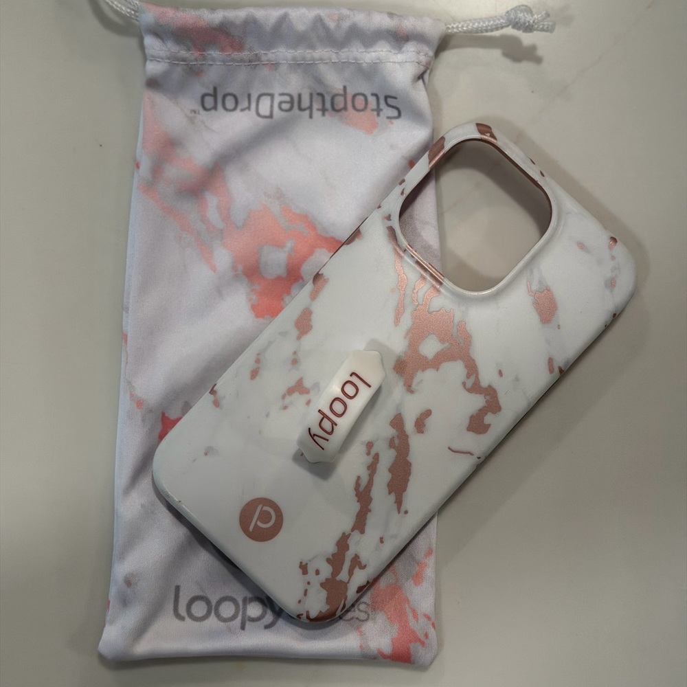Loopy Case Pink Marble Phone Case